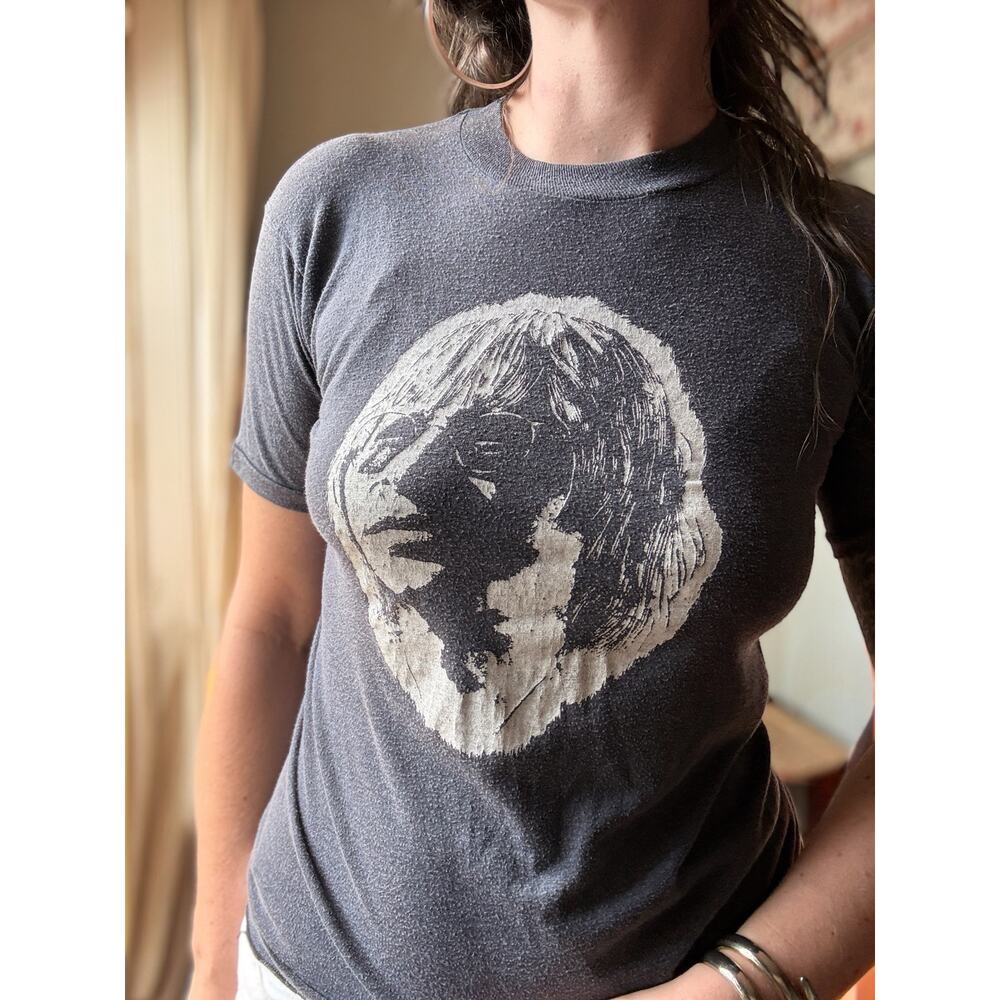 Vintage 70s John Denver T Shirt |I Want to Live Concert Tee Single Stitch|S - Picture 3 of 11